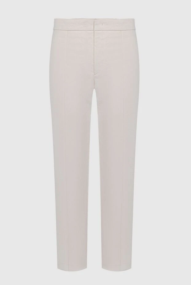 Isabel Marant woman white cotton and viscose trousers for women купить с ценами и фото 163666 - photo 1