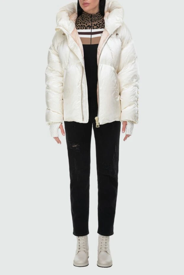 White nylon down jacket for women - photo 2