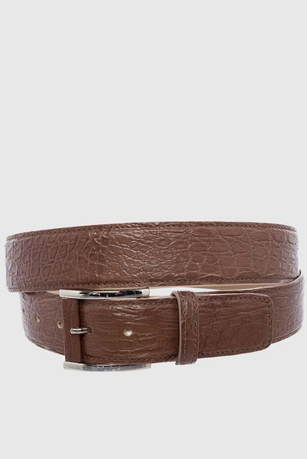 Tardini man brown crocodile leather belt for men купить с ценами и фото 163696 - photo 1