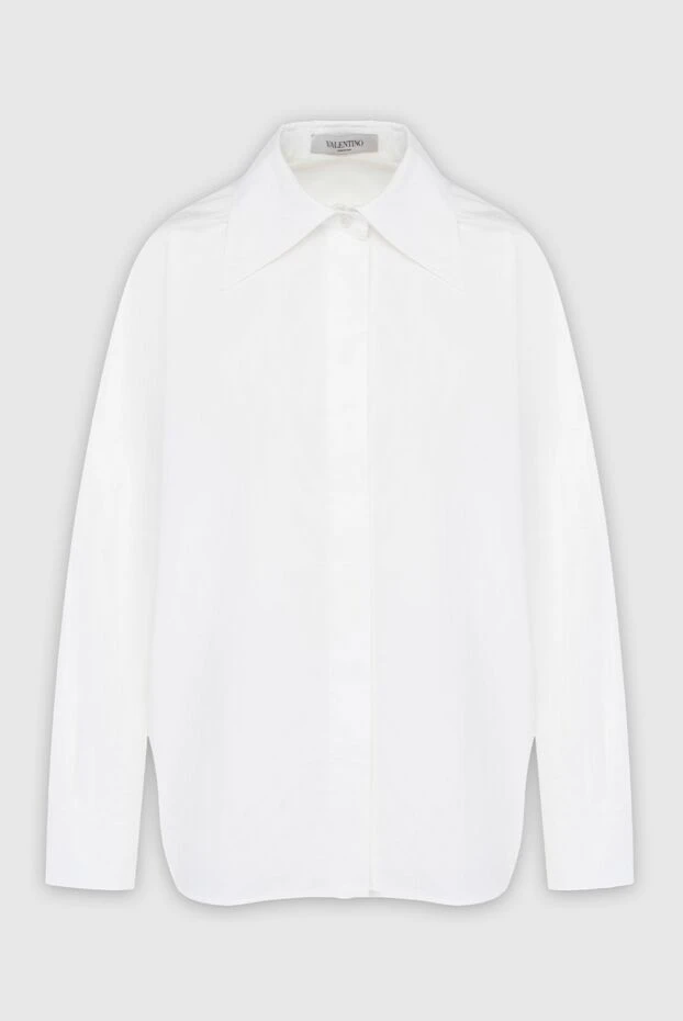 Valentino woman white cotton blouse for women купить с ценами и фото 163768 - photo 1