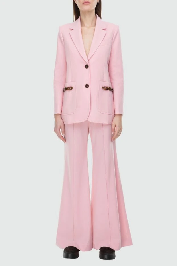 Zimmermann women's pink suit with fitted jacket and flared trousers 163789 - photo 2