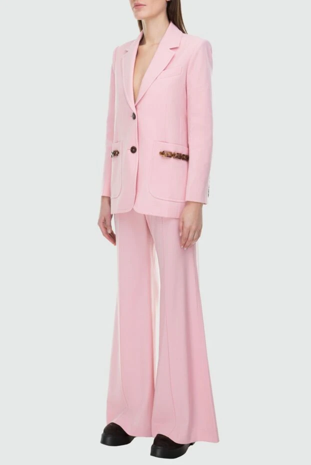 Zimmermann women's pink suit with fitted jacket and flared trousers 163789 - photo 3