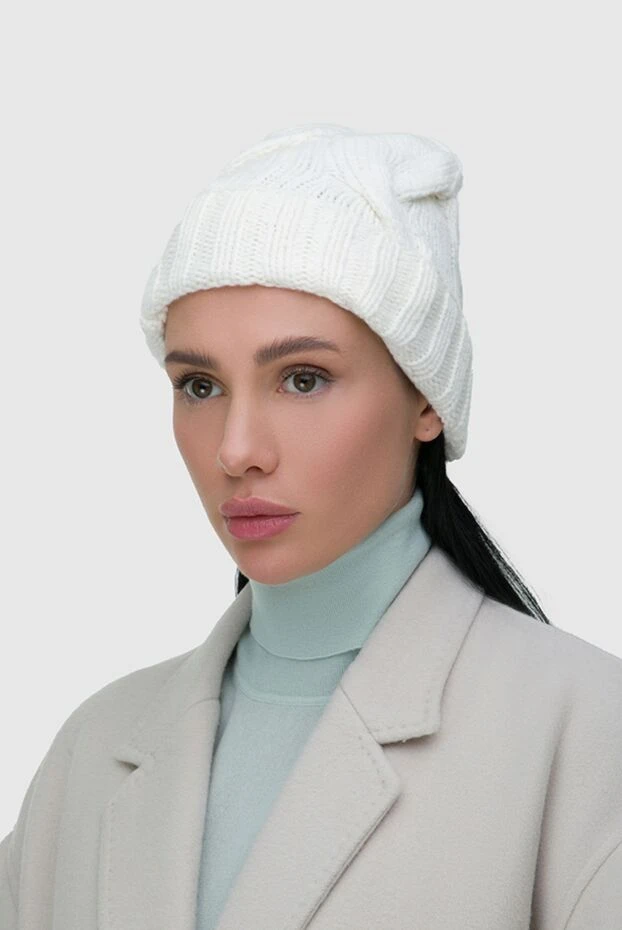 Loro Piana woman white cashmere hat for women купить с ценами и фото 163826 - photo 2