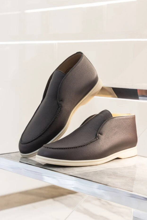 Loro Piana удобные slip-on ботинки из зернистой кожи демисезонные мужские
163831 - фото 2