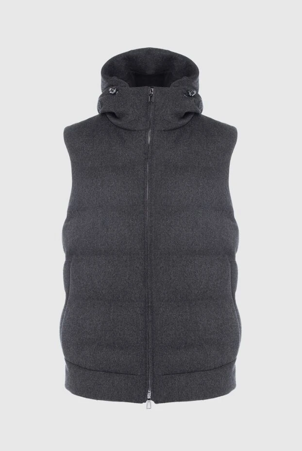 Loro Piana man cashmere and down vest for men, gray купить с ценами и фото 163835 - photo 1