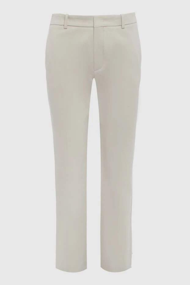 Loro Piana woman white cotton trousers for women купить с ценами и фото 163848 - photo 1