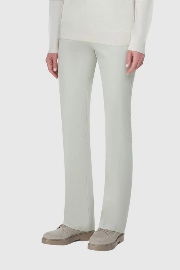 Loro Piana woman white cotton trousers for women купить с ценами и фото 163848 - photo 2