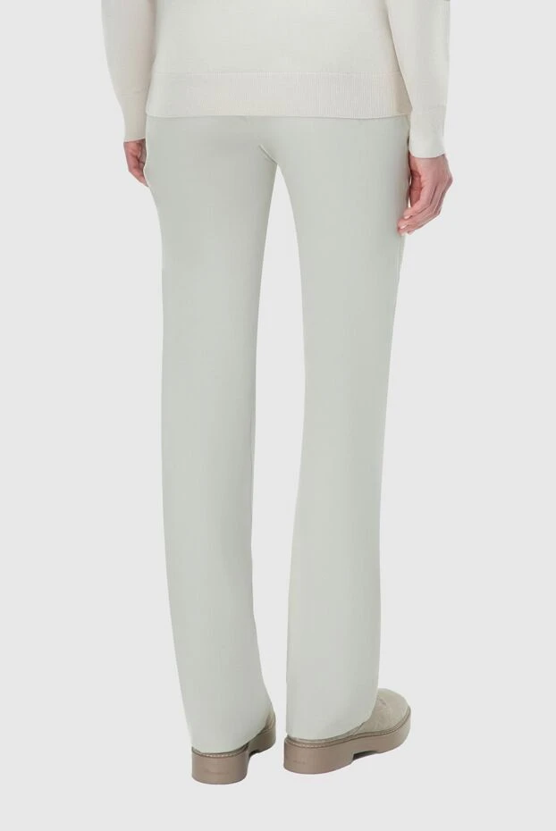 Loro Piana түзу пішімді ақ әйелдер шалбары 163848 - фото 3