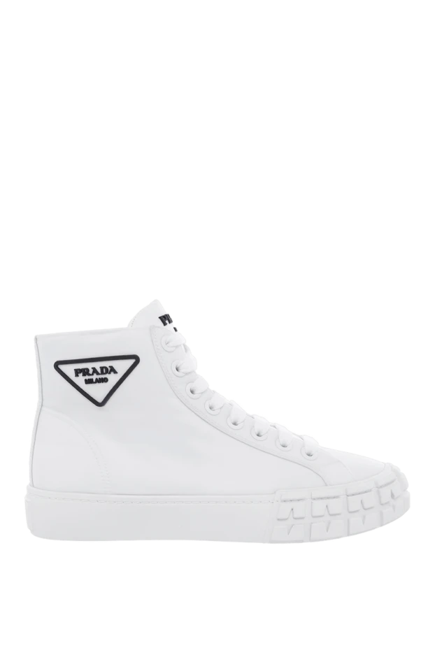 Prada woman white polyamide and leather sneakers for women купить с ценами и фото 163854 - photo 1