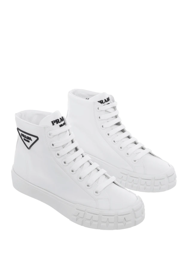 Prada woman white polyamide and leather sneakers for women купить с ценами и фото 163854 - photo 2