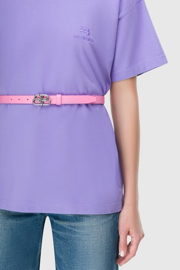 Balenciaga woman pink leather belt for women купить с ценами и фото 163873 - photo 2