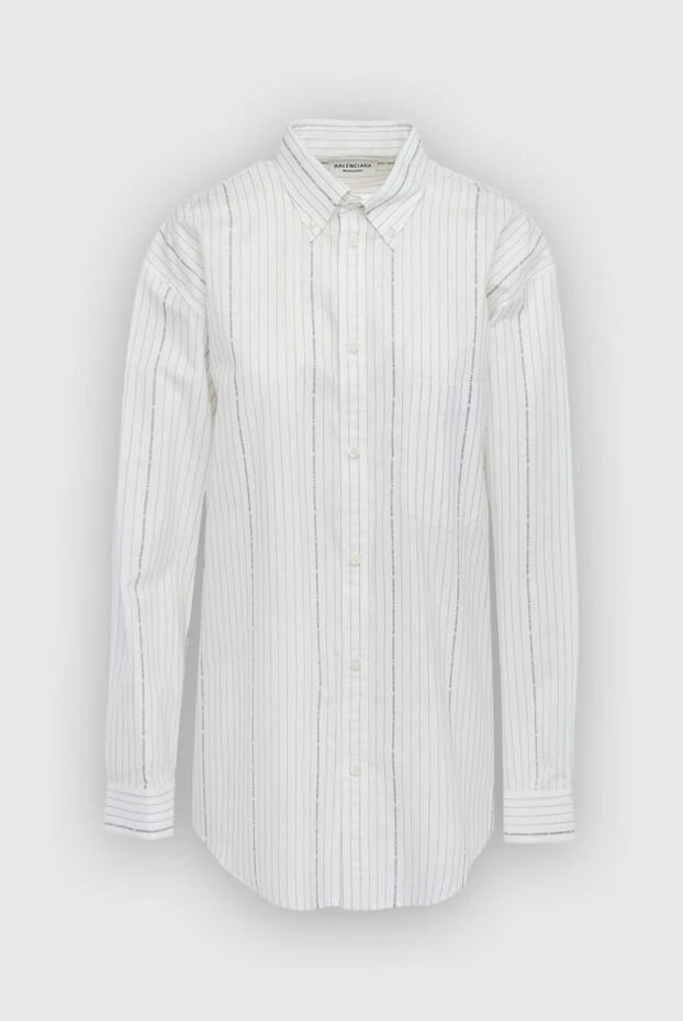 Balenciaga woman white cotton shirt for women купить с ценами и фото 163886 - photo 1