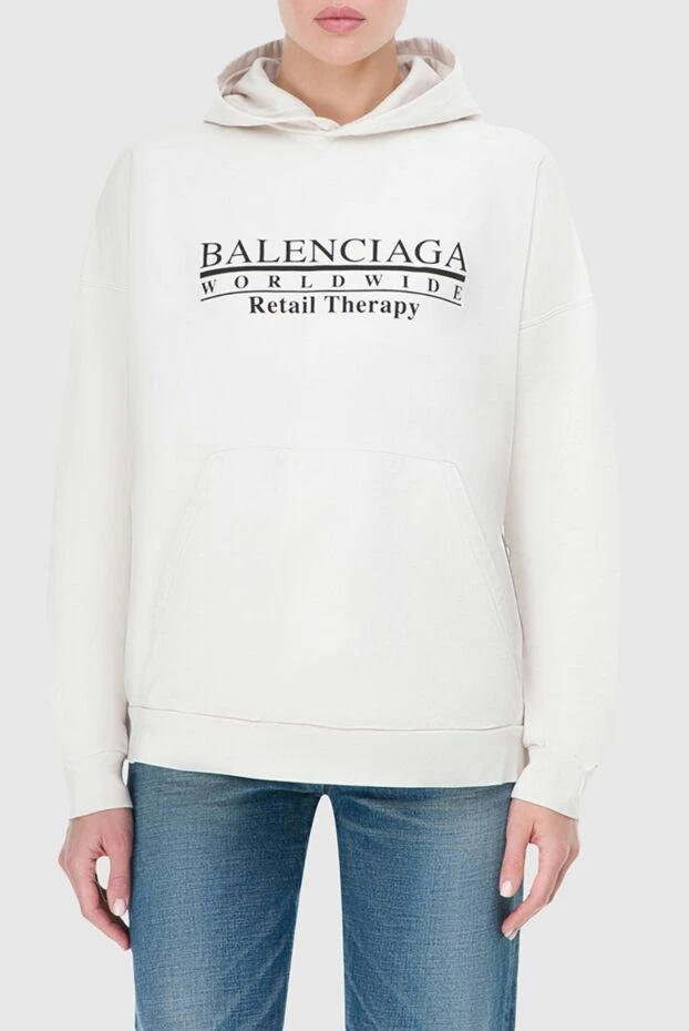 Balenciaga woman women's pink hoodie with logo 180456 - photo 3