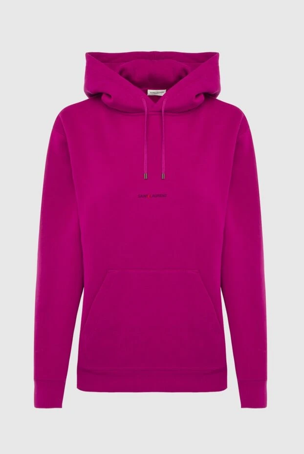 Saint Laurent woman pink cotton hoodie for women купить с ценами и фото 163905 - photo 1