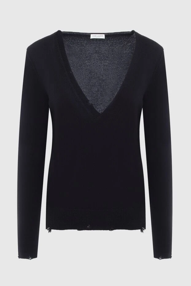 Saint Laurent woman black cashmere jumper for women купить с ценами и фото 163909 - photo 1