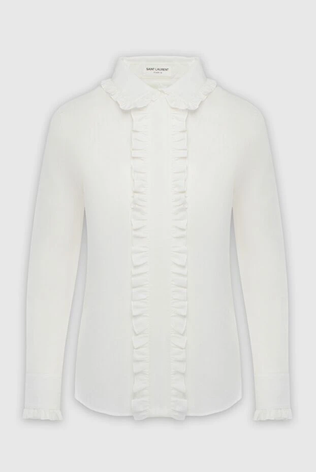 Saint Laurent woman white cotton blouse for women купить с ценами и фото 163911 - photo 1