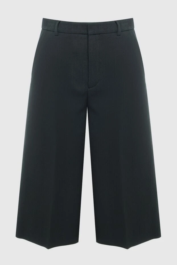 Saint Laurent woman green wool trousers for women купить с ценами и фото 163913 - photo 1