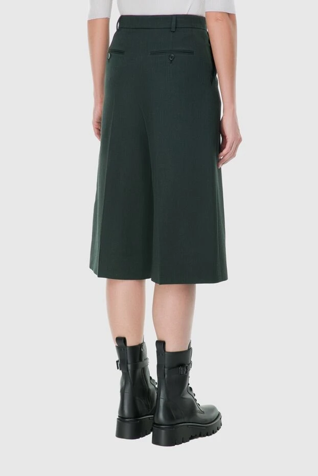 Saint Laurent брюки из шерсти зеленые женские 163913 - фото 3