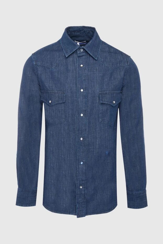 Jacob Cohen man blue cotton shirt for men купить с ценами и фото 163976 - photo 1