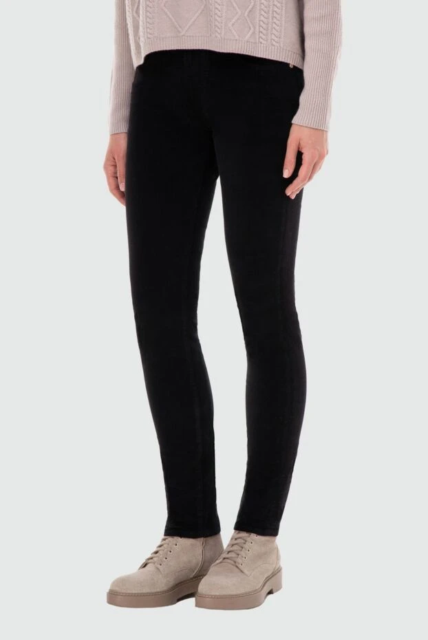 Jacob Cohen черные вельветовые джинсы женские прямого кроя 163977 - фото 3