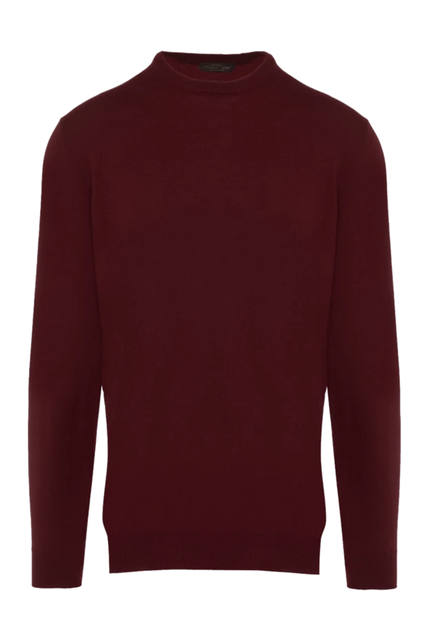 Cesare di Napoli man wool jumper burgundy for men купить с ценами и фото 163993 - photo 1