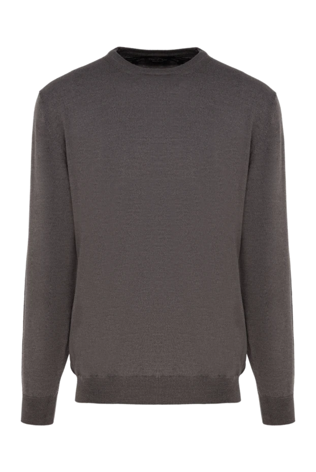 Cesare di Napoli man brown wool jumper for men купить с ценами и фото 164003 - photo 1