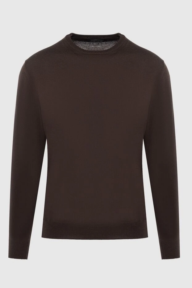 Cesare di Napoli man brown wool jumper for men купить с ценами и фото 164006 - photo 1