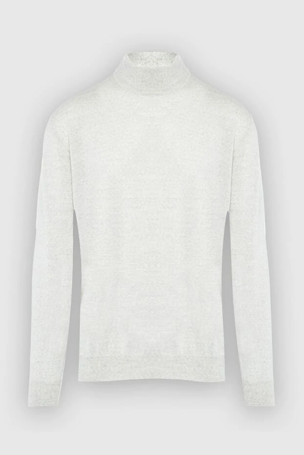 Cesare di Napoli man men's jumper with a high stand-up collar made of wool, beige купить с ценами и фото 164009 - photo 1