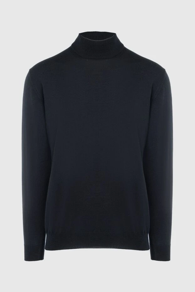 Cesare di Napoli man black wool stand-up jumper for men купить с ценами и фото 164010 - photo 1