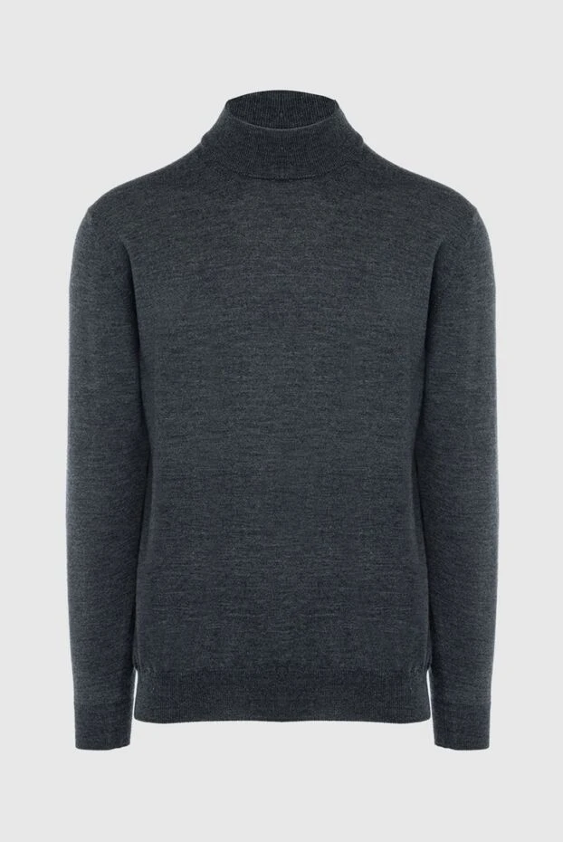 Cesare di Napoli man men's jumper with a high stand-up collar made of wool, gray купить с ценами и фото 164014 - photo 1