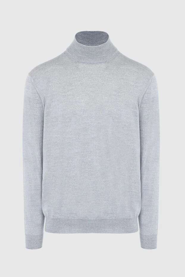 Cesare di Napoli man men's jumper with a high stand-up collar made of wool, gray купить с ценами и фото 164017 - photo 1