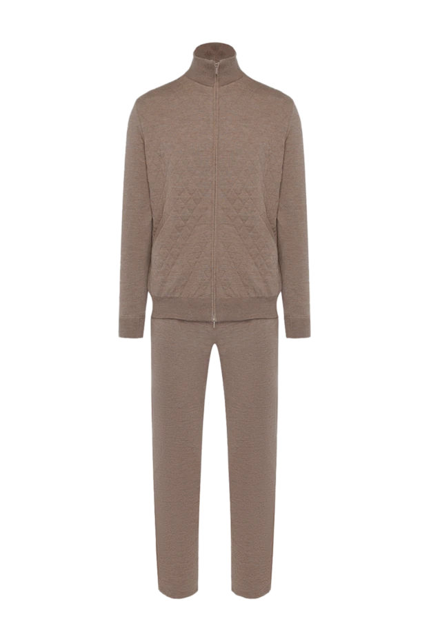 Cesare di Napoli man beige men's wool sports suit купить с ценами и фото 164033 - photo 1