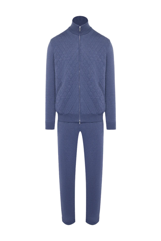 Cesare di Napoli man men's blue wool sports suit купить с ценами и фото 164035 - photo 1