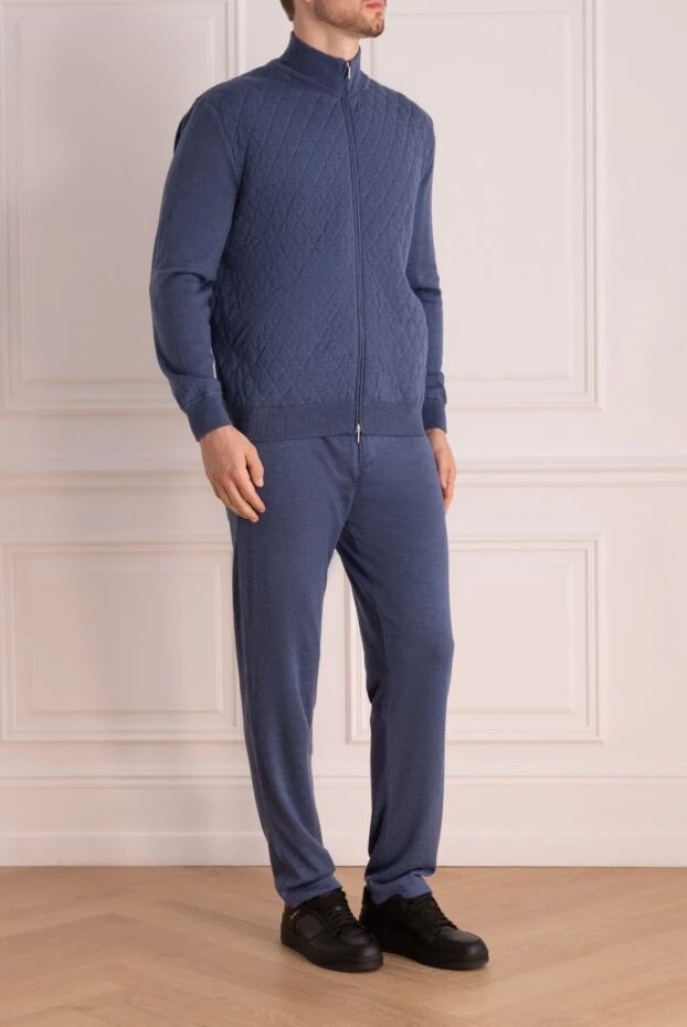 Cesare di Napoli man men's wool sports suit, blue 164038 - photo 3