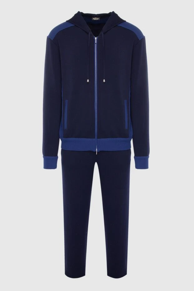 Cesare di Napoli man men's wool sports suit, blue купить с ценами и фото 164038 - photo 1