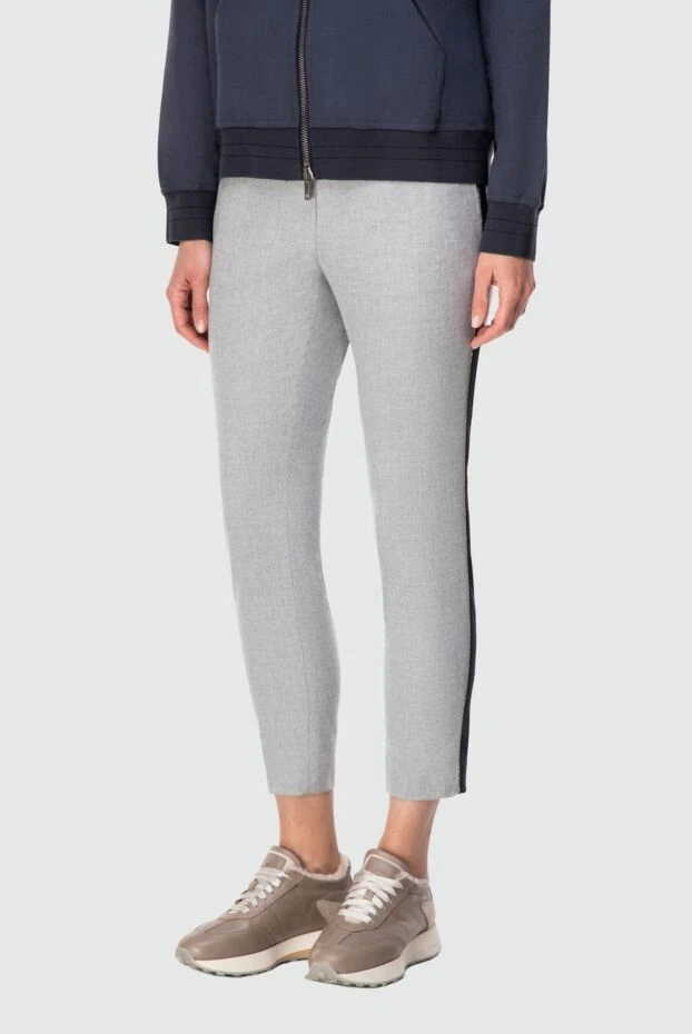 Peserico әйелдерге арналған сергіту сұр шалбар, қара сызықтармен 164055 - фото 3