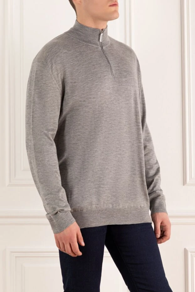 Stefano Ricci тройер кашемир және жібек сұр ерлер 164082 - фото 3