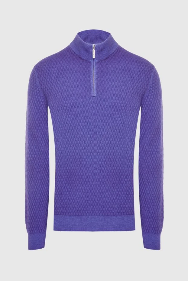Long sleeve polo from purple cashmere. men - photo 1