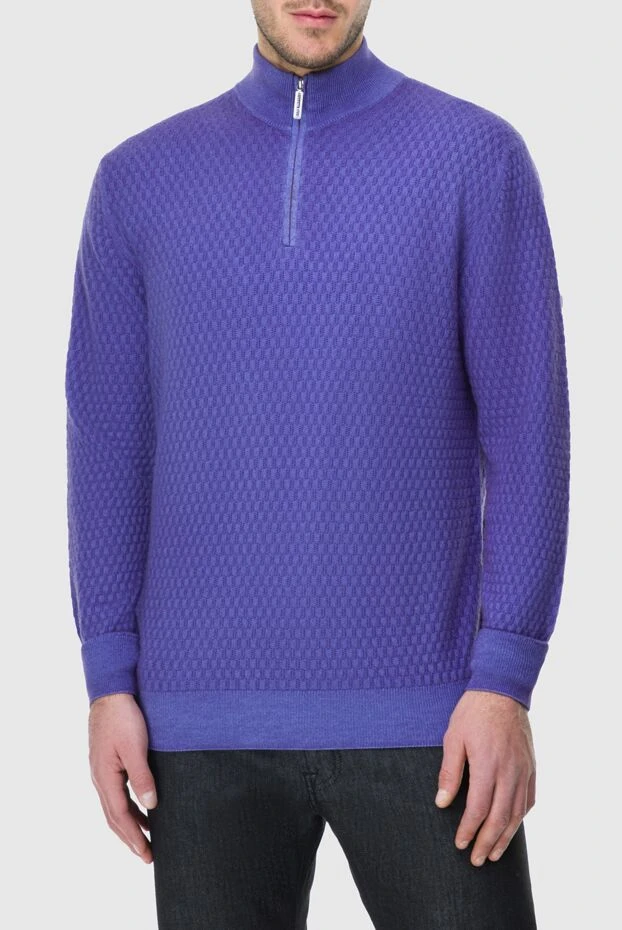 Stefano Ricci ерлерге арналған ұзын жең кашемир поло күлгін 164087 - фото 3