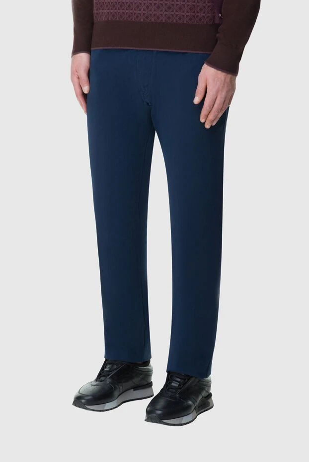 Stefano Ricci джинсы из хлопка и эластана синие мужские 164101 - фото 2