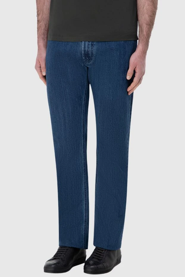 Stefano Ricci ерлерге арналған көк мақта және полиуретанды джинсы 164102 - фото 2