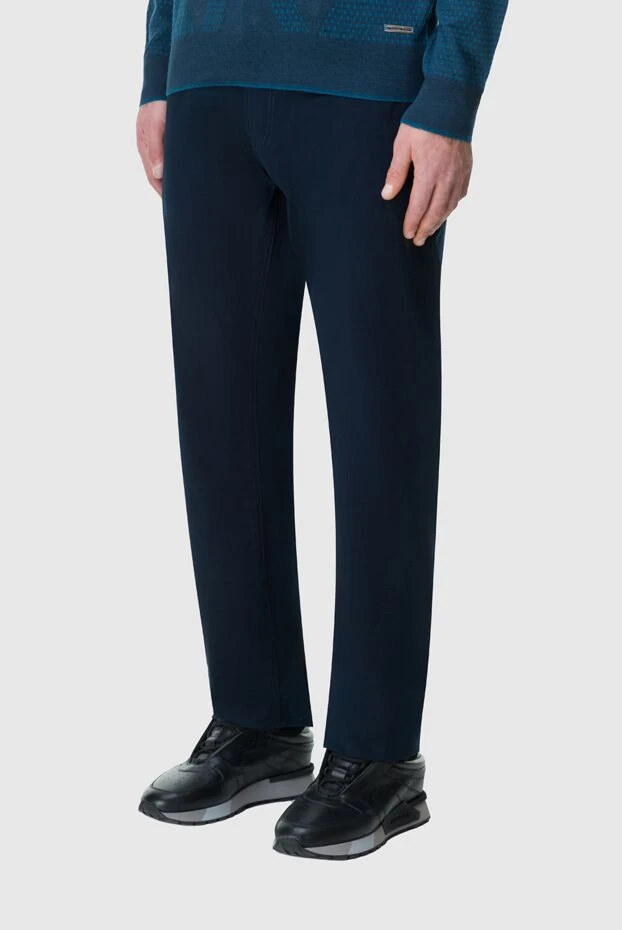 Stefano Ricci джинсы из хлопка и эластана синие мужские 164109 - фото 2