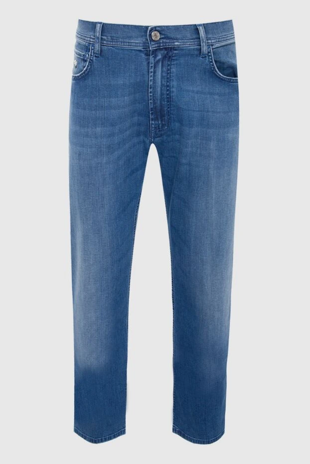 Stefano Ricci джинсы светло синие с мягким высветлением 164119 - фото 1