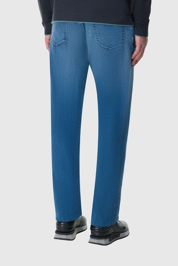 Stefano Ricci джинсы светло синие с мягким высветлением 164119 - фото 3