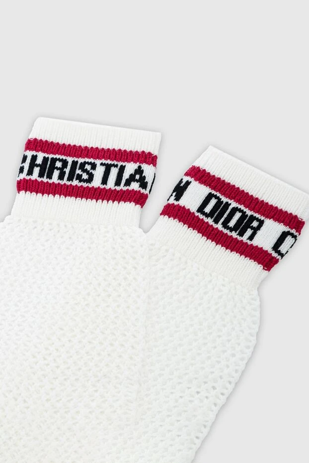 Dior woman white cotton socks for women купить с ценами и фото 164182 - photo 2