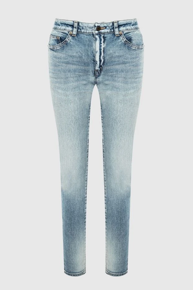 Saint Laurent woman blue cotton jeans for women купить с ценами и фото 164198 - photo 1