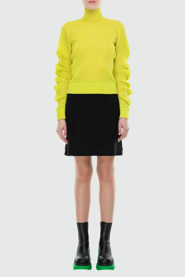 Bottega Veneta woman yellow silk jumper for women купить с ценами и фото 164214 - photo 2