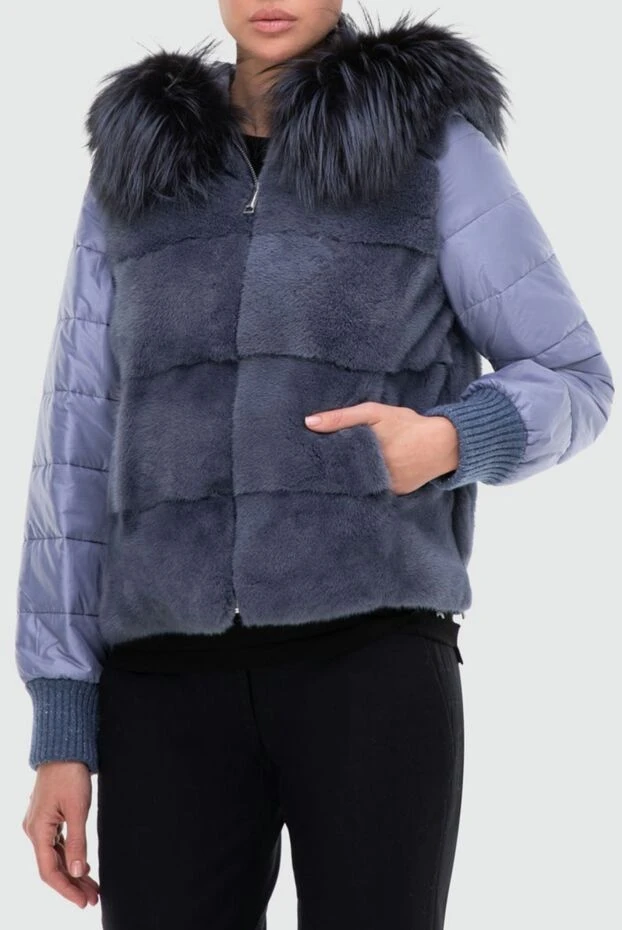 Antonio Arnesano әйелдерге арналған көк күзен курткасы 164223 - фото 3