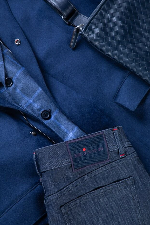 Kiton контрасты көгілдір түймесі бар ерлер қара көк джинсы
164232 - фото 2