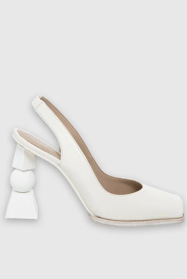 Jacquemus woman white leather shoes for women купить с ценами и фото 164243 - photo 1